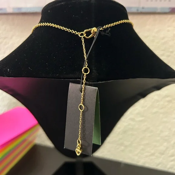 Kate Spade Green Circle Pendant Necklace - Picture 4 of 4